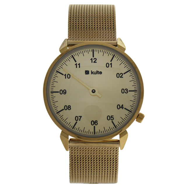 Kulte KUT8A Gold Stainless Steel Mesh Bracelet Watch for Unisex - Stylish Timepiece for Everyday Wear