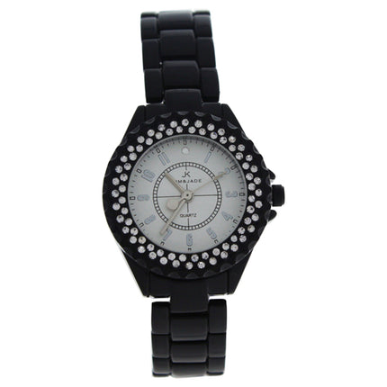 Kim & Jade 2033L-BS Black Stainless Steel Bracelet Watch for Women - Elegant Timepiece for Any Occasion