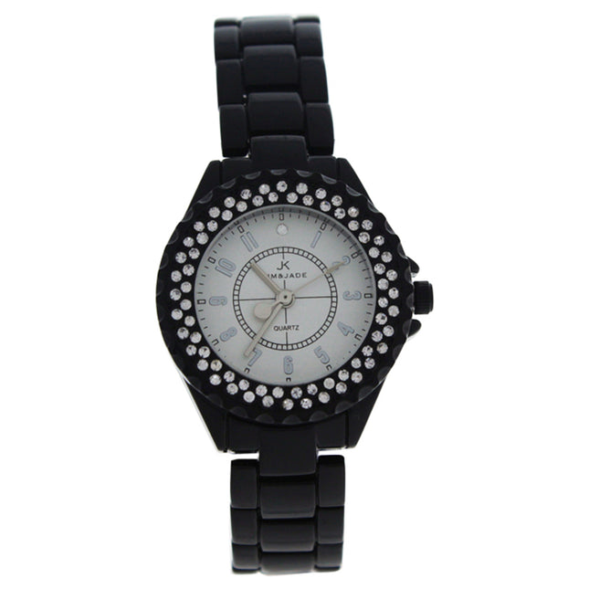 Kim & Jade 2033L-BS Black Stainless Steel Bracelet Watch for Women - Elegant Timepiece for Any Occasion