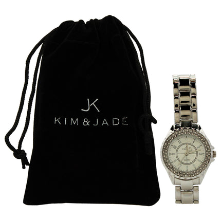 Kim & Jade 2033L-SS Silver Stainless Steel Bracelet Watch for Women - Elegant Timepiece for Every Occasion