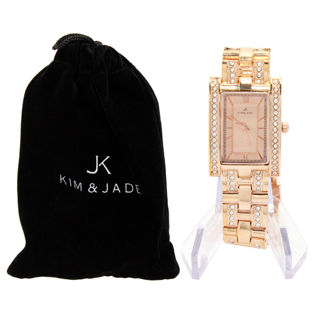 Kim & Jade Rose Gold Stainless Steel Bracelet Watch for Women - Elegant Timepiece for Every Occasion