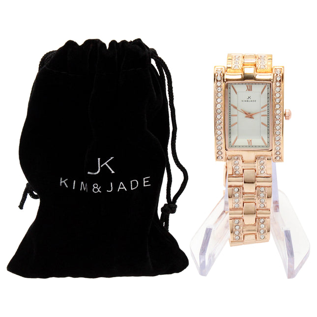 Kim & Jade Women's Rose Gold Stainless Steel Bracelet Watch - Elegant and Timeless
