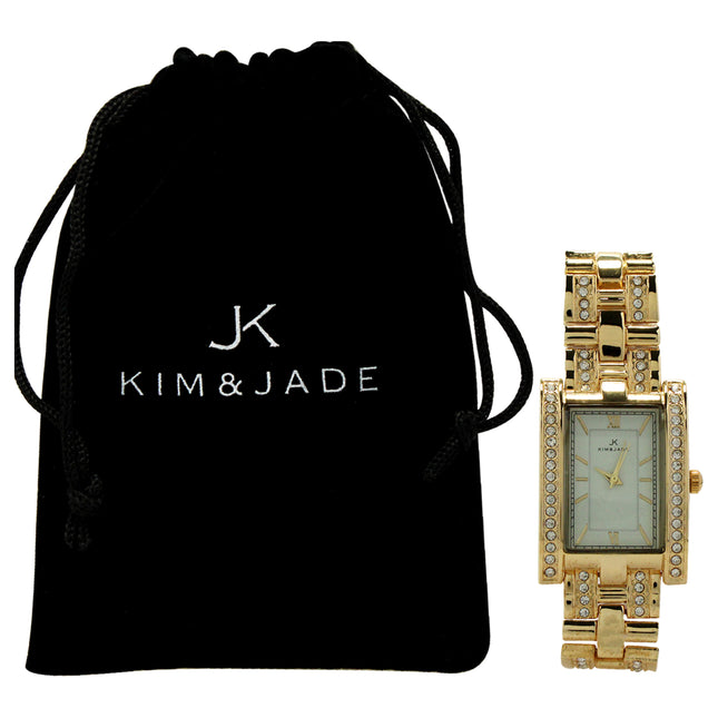 Kim & Jade Women's Gold Stainless Steel Bracelet Watch - Elegant Timepiece for Her