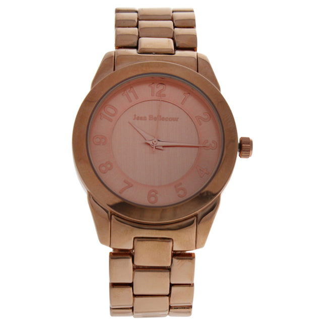 Jean Bellecour Rose Gold Stainless Steel Bracelet Watch for Women - Stylish Timepiece for Any Occasion