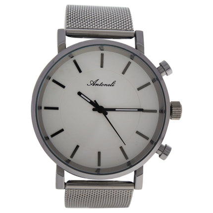 AG6182-09 Silver Stainless Steel Mesh Bracelet Watch by Antoneli for Women - Elegant Timepiece for Every Occasion