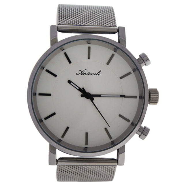 AG6182-09 Silver Stainless Steel Mesh Bracelet Watch by Antoneli for Women - Elegant Timepiece for Every Occasion
