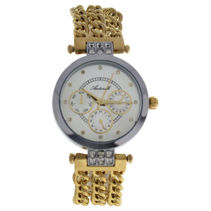 Antoneli Women's Silver/Gold Stainless Steel Bracelet Watch - Elegant Timepiece for Every Occasion
