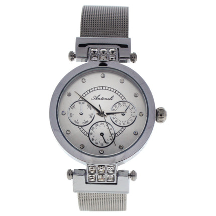 Antoneli AL0704-09 Silver Stainless Steel Mesh Bracelet Watch for Women - Elegant Timepiece for Every Occasion