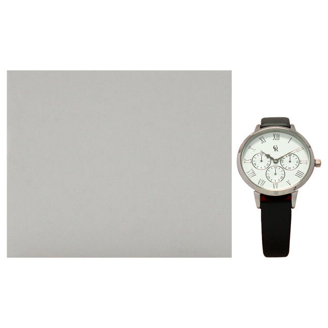 Charlotte Raffaelli La Basic Silver-Grey Leather Strap Watch for Women - Stylish Timepiece for Every Occasion