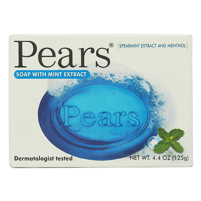 Pure and Gentle Bar Soap with Glycerin and Mint Extracts - Blue by Pears for Unisex - 4.4 oz | Moisturizing and Refreshing Soap