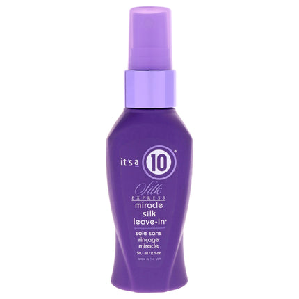 Miracle Silk Express Leave-In by Its A 10 for Unisex - 2 oz Hair Spray - Silky Smooth Hair Treatment