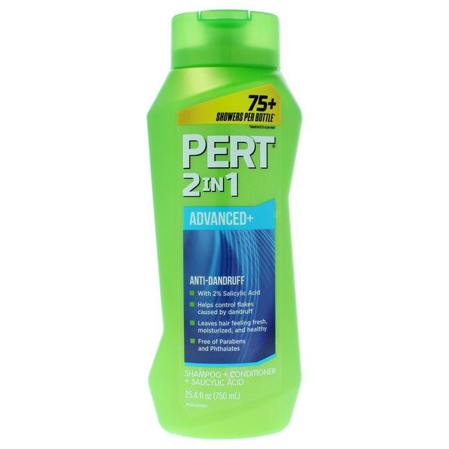 Pert 2 In 1 Advanced Plus Anti-Dandruff Shampoo and Conditioner for Unisex - 25.4 oz