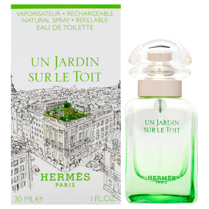 Un Jardin Sur Le Toit by Hermes Women's 1 oz EDT Spray Refillable - Floral and Fresh Fragrance