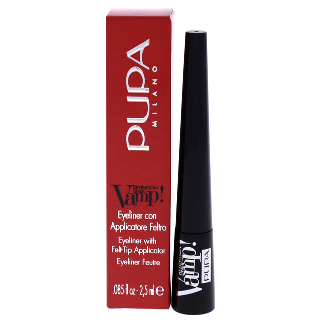Pupa Milano Vamp! Definition Liner - 100 Extra Black Eyeliner for Women - 0.085 oz