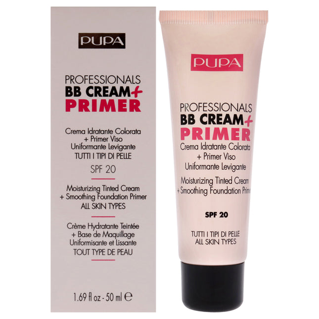 Pupa Milano BB Cream Plus Primer SPF 20 - Nude - All Skin Types, 1.69 oz Makeup for Women