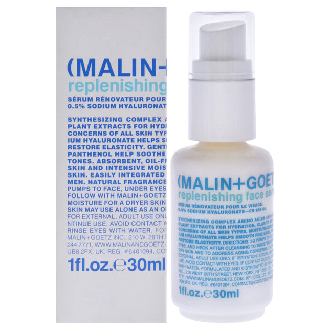 Malin + Goetz Replenishing Face Serum for Women - Hydrating 1 oz Serum for Radiant Skin