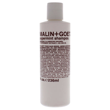 Malin + Goetz Peppermint Shampoo for Unisex - 8 oz Refreshing Shampoo