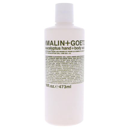 Malin + Goetz Eucalyptus Hand & Body Wash for Unisex - 16 oz Body Wash