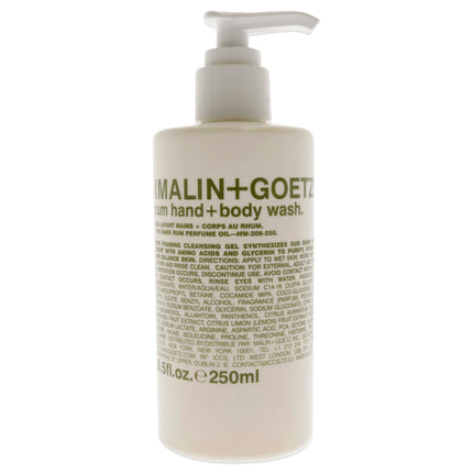 Luxurious Rum Hand and Body Wash by Malin + Goetz - Unisex Body Wash 8.5 oz