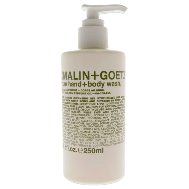 Luxurious Rum Hand and Body Wash by Malin + Goetz - Unisex Body Wash 8.5 oz