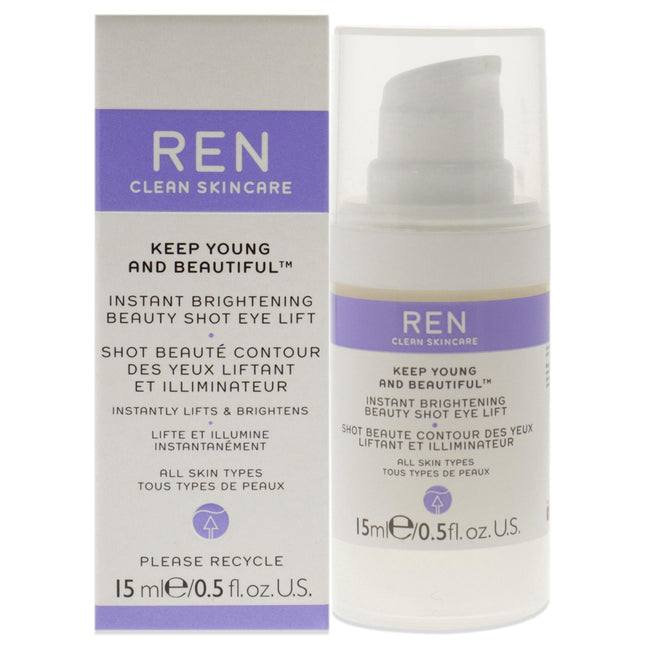 REN Keep Young and Beautiful Instant Brightening Eye Lift Serum for Women - 0.5 oz
