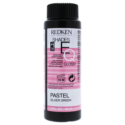 Redken Shades EQ Color Gloss Pastel Silver Green Hair Color - 2 oz for Unisex