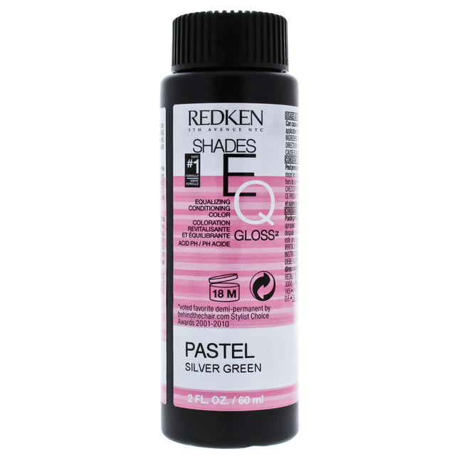 Redken Shades EQ Color Gloss Pastel Silver Green Hair Color - 2 oz for Unisex
