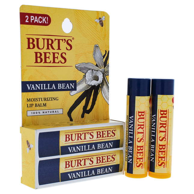 Burts Bees Vanilla Bean Moisturizing Lip Balm Twin Pack - 2 x 0.15 oz Lip Balm for Unisex