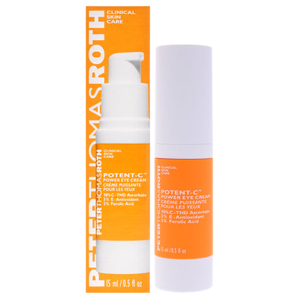 Peter Thomas Roth Potent-C Power Eye Cream for Unisex - 0.5 oz Cream - Brighten and Rejuvenate Your Eyes