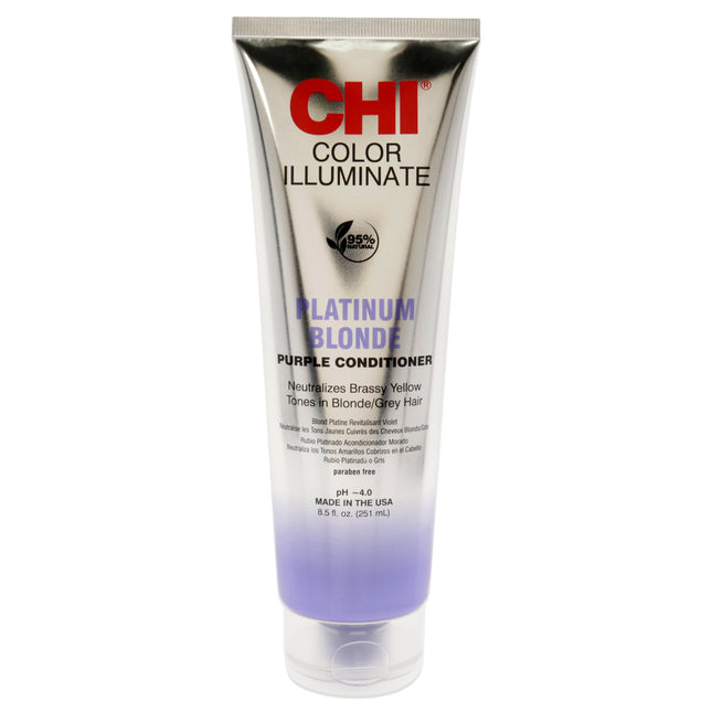 CHI Ionic Color Illuminate Conditioner - Platinum Blonde for Unisex - 8.5 oz Conditioner • Brighten and Tone Blonde Hair