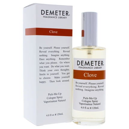 Demeter Clove Cologne Spray for Men - 4 oz - Spicy and Sensuous Fragrance