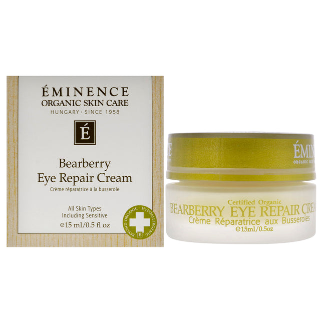 Eminence Bearberry Eye Repair Cream for Unisex - 0.5 oz Cream for Brighter Eyes