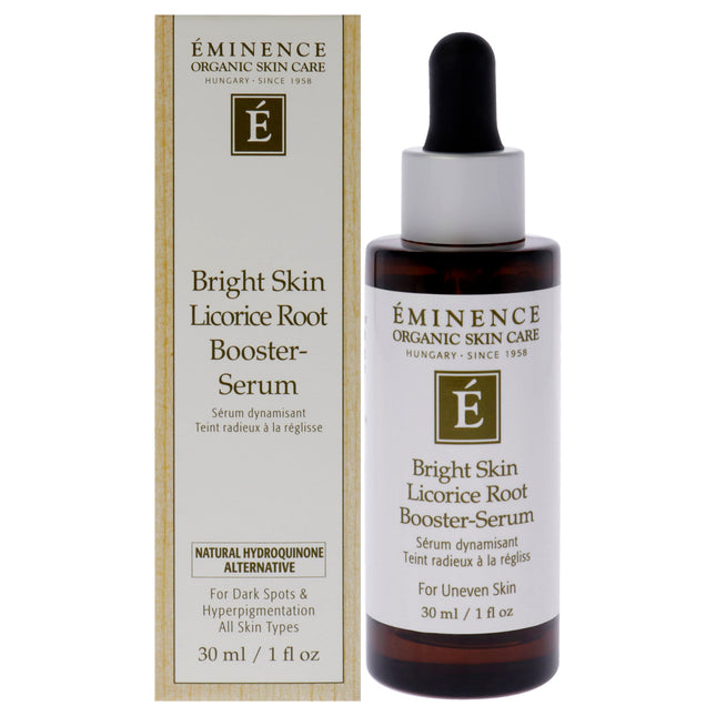 Eminence Bright Skin Licorice Root Booster-Serum for Unisex - 1 oz Serum, Radiant Complexion Serum