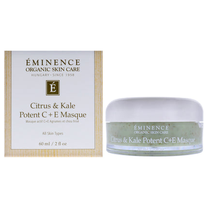 Eminence Citrus and Kale Potent C and E Masque - Nourishing Face Mask for All Skin Types - 2 oz