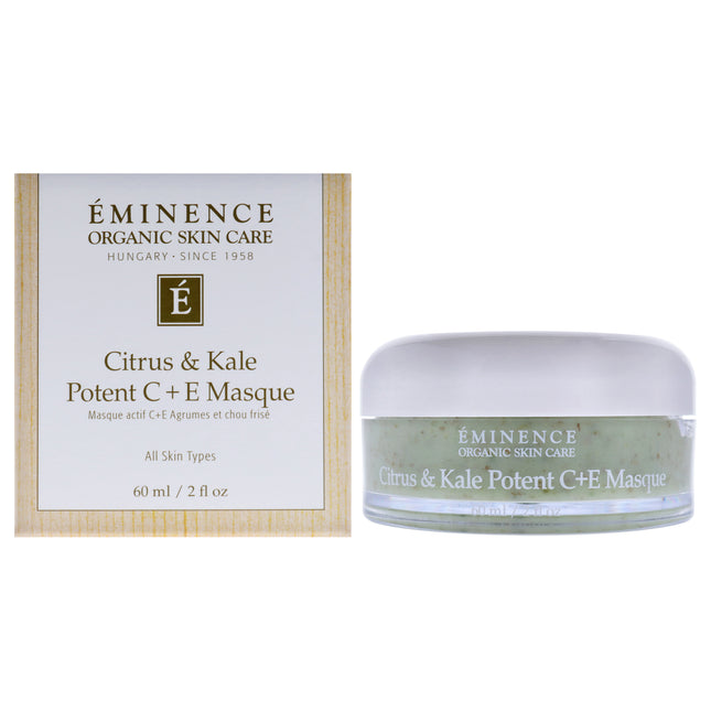 Eminence Citrus and Kale Potent C and E Masque - Nourishing Face Mask for All Skin Types - 2 oz