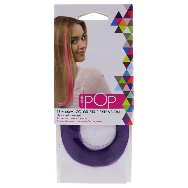 Hairdo Pop Color Strip Extension - Party Purple for Women - 18 Inch Hair Extension