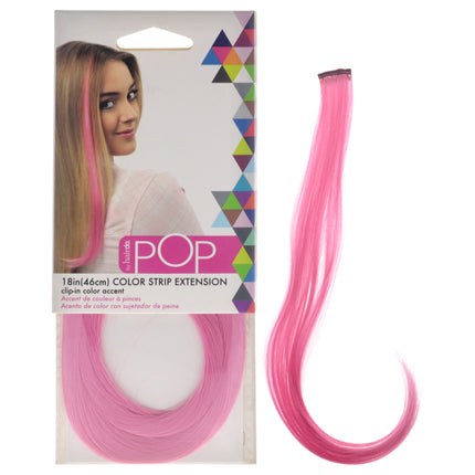 Get Bright and Fun with Pink Sprinkles Pop Color Strip Extension by Hairdo - 18 Inch Hair Extension for Women
