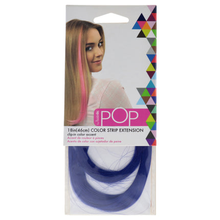 Add some fun and glam with Pop Color Strip Extension - Starry Sky Blue by Hairdo - 18 Inch Hair Extension for Women