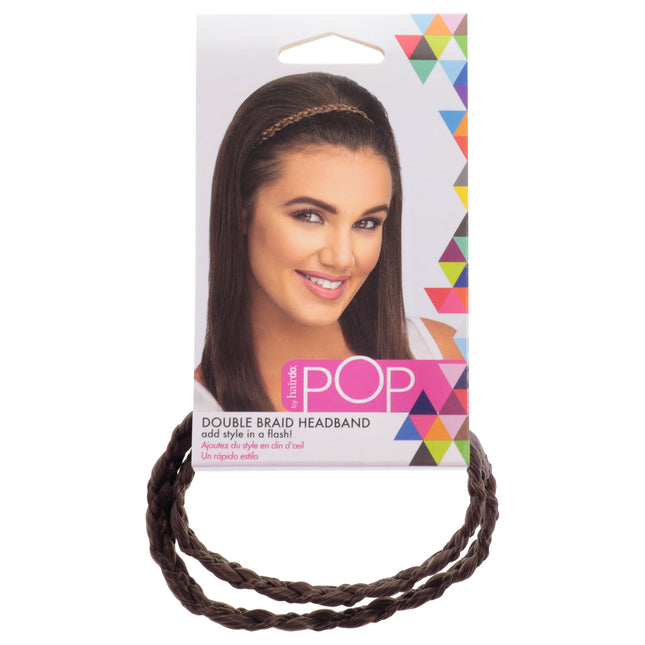 Pop Double Braid Headband in Chestnut by Hairdo for Women - Trendy Hair Accessory for Stylish Looks