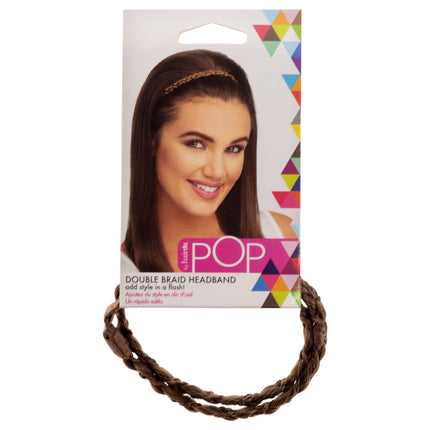 Hairdo Pop Double Braid Headband in Buttered Toast for Women - 1 Pc Hair Band
