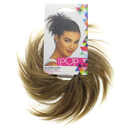 Hairdo Pop Feather Wrap in Buttered Toast - R1416T: One-Piece Hair Wrap for Women