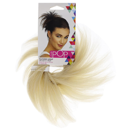 Get a natural look with the Pop Feather Wrap in R22 Swedish Blond by Hairdo for Women