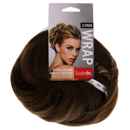 Style-a-do and Mini-do Duo Pack in Ginger Brown by Hairdo for Women - 2 Pc Hair Wrap Set