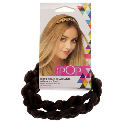 Pop Thick Braid Headband in Chestnut - Hairdo for Women - 1 Pc Hair Band