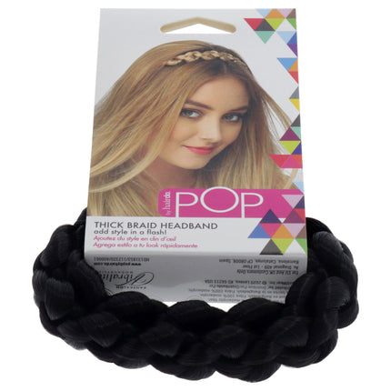 Hairdo Pop Thick Braid Headband in Ebony for Women - One Piece Hair Band