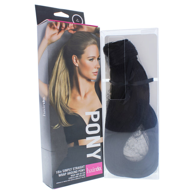 Get Instantly Sleek and Stylish with the Hairdo Simply Straight Pony R2 Ebony 18 Inch Hair Extension for Women