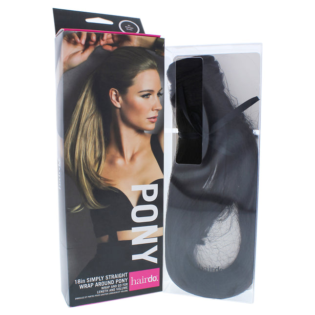 Hairdo Simply Straight Pony in Midnight Brown - 18 Inch Hair Extension for Women