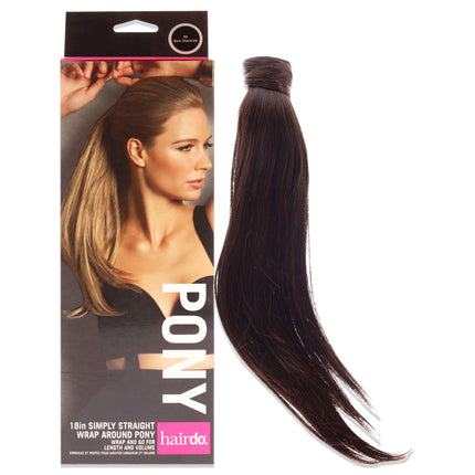 Simply Straight Pony R6 Dark Chocolate Hair Extension for Women - 18 Inch Length