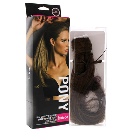 Get a Sleek Look with Simply Straight Pony in Ginger Brown - Hairdo 18 Inch Hair Extension for Women
