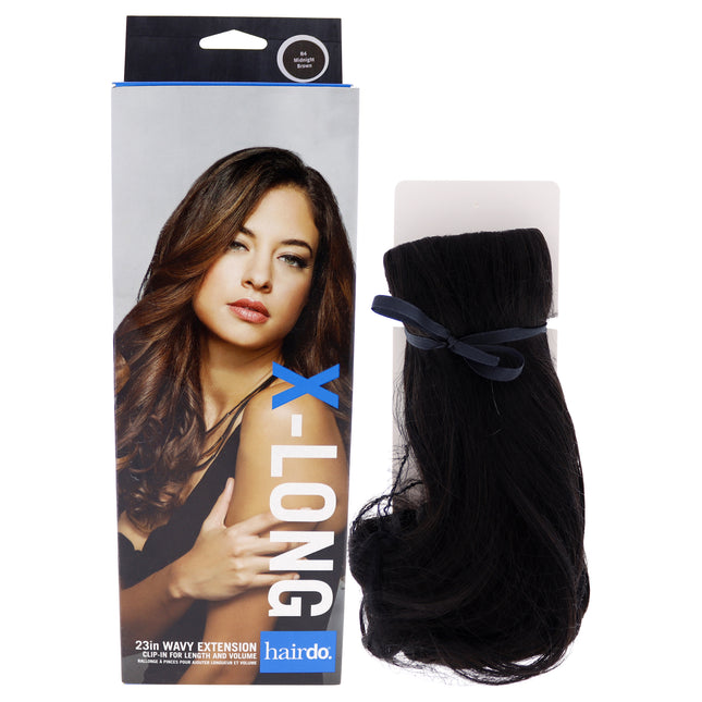 Get Instant Length and Volume with the Wavy Extension in R4 Midnight Brown - 23 Inch Hair Extension by Hairdo for Women